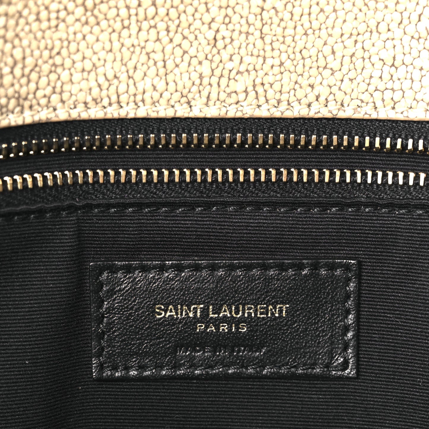 Stingray Embossed Monogram Medium Niki Chain Satchel Beige