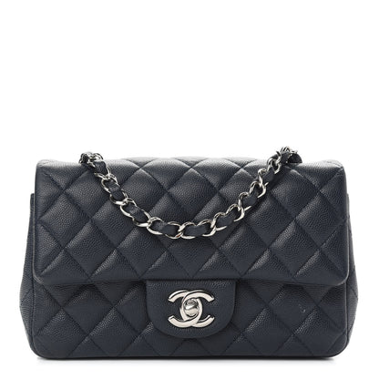 Chanel Caviar Quilted Mini Rectangular Flap Navy 1 of 8