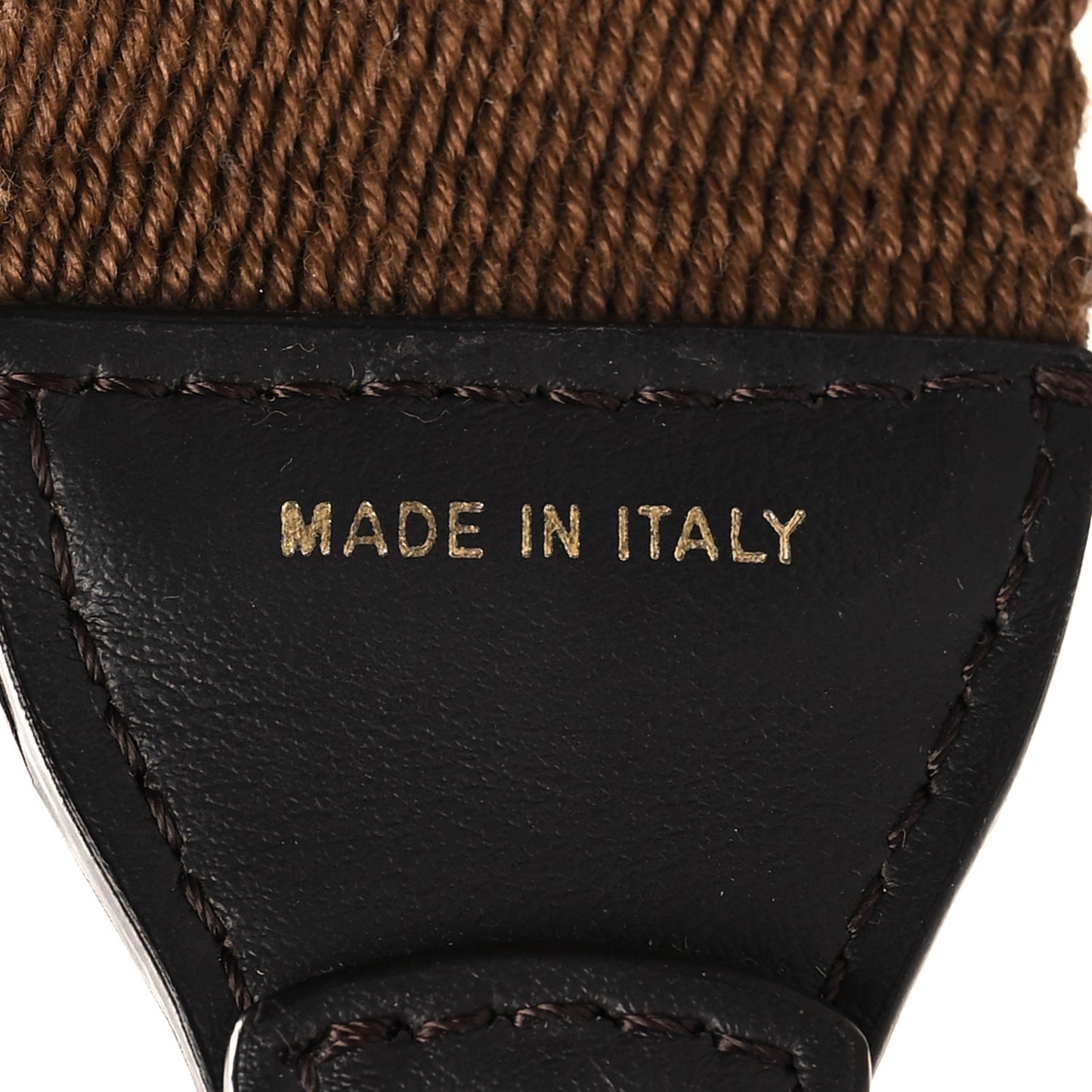 Ribbon Vitello Century FF 1974 Flat Studded Strap You Fango Marrone Ebano