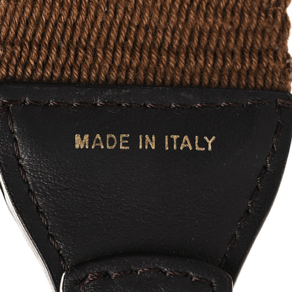Fendi Ribbon Vitello Century FF 1974 Flat Studded Strap You Fango Marrone Ebano 5 of 5