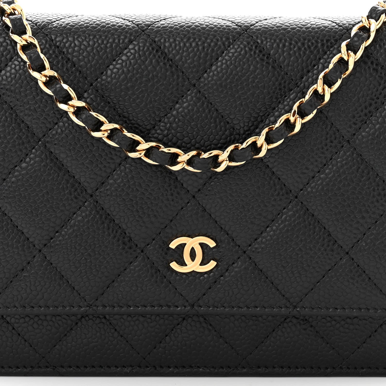Chanel Caviar Quilted Wallet on Chain WOC Black 9 of 13