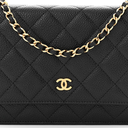 Chanel Caviar Quilted Wallet on Chain WOC Black 9 of 13