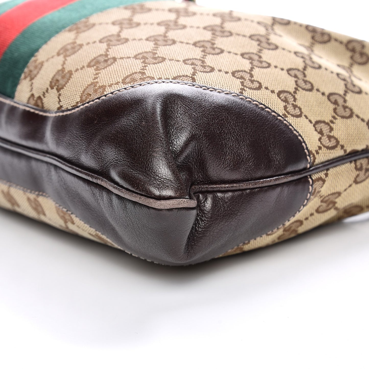Monogram Web Jackie O Bouvier Hobo Dark Brown