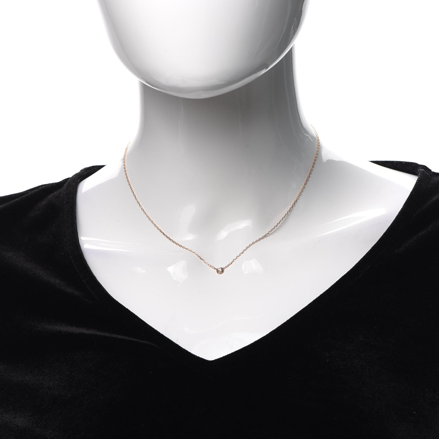 Cartier 18K Pink Gold Diamond SM D'Amour Pendant Necklace 2 of 7