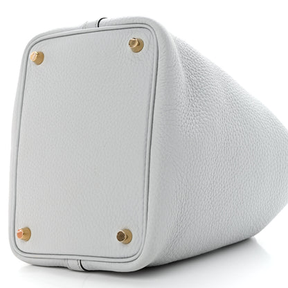 Hermes Taurillon Clemence Picotin Lock 18 PM Bleu Pale 10 of 11