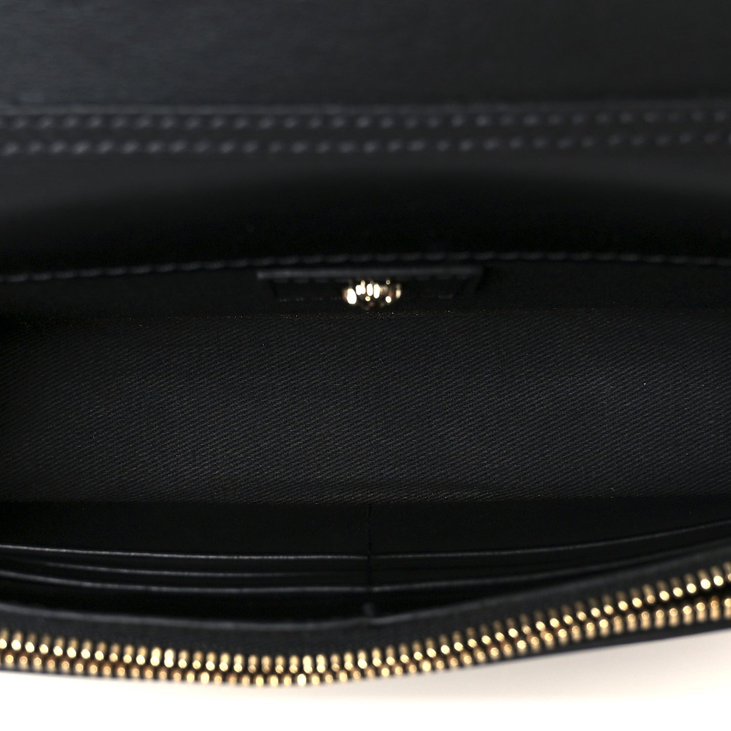 Grained Calfskin Medusa Evening Clutch Bag Black