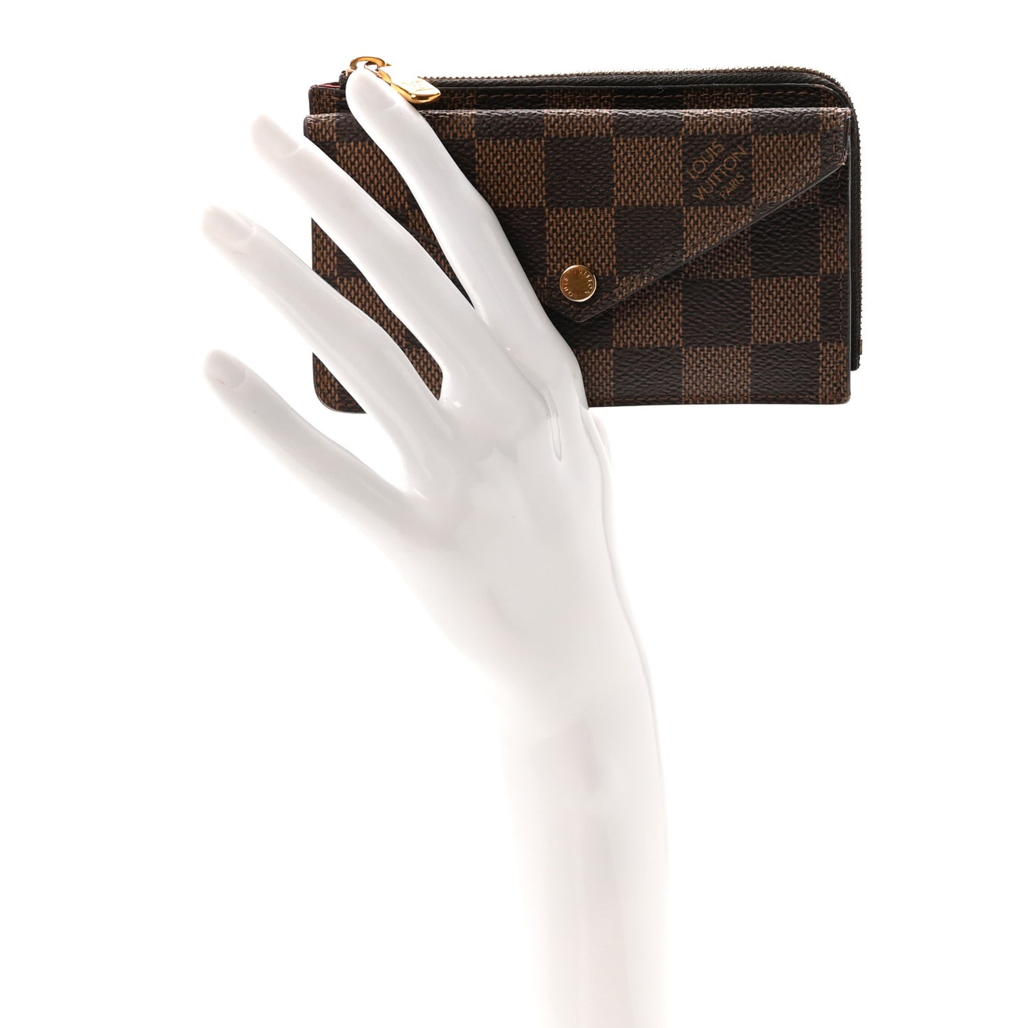 Damier Ebene Recto Verso Card Holder Red