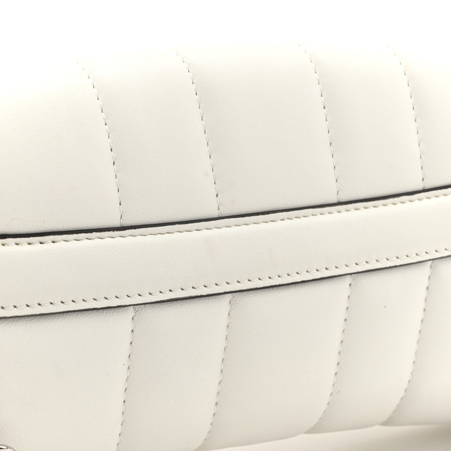 Nappa Vertical Matelasse Small Maxi Horsebit Chain Shoulder Bag Great White