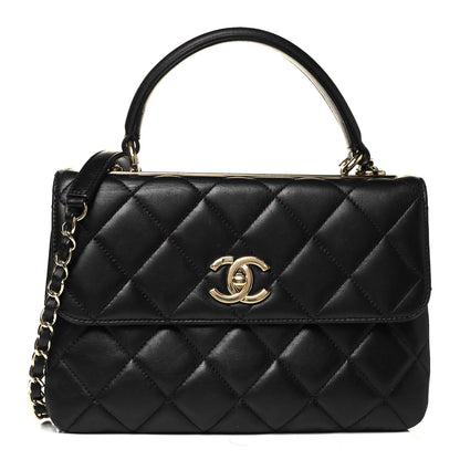 Chanel Lambskin Quilted Small Trendy CC Dual Handle Flap Bag Black 1 of 9