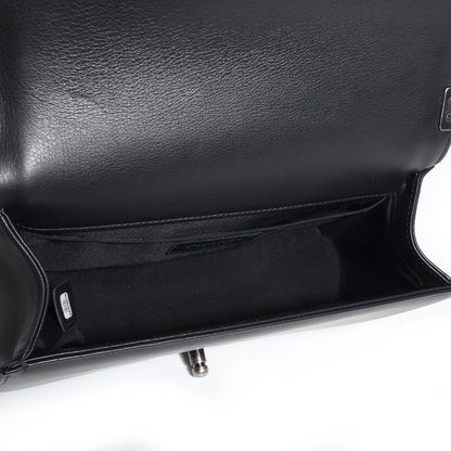 Chanel Metallic Calfskin Quilted Medium Boy Flap Black 7 of 9