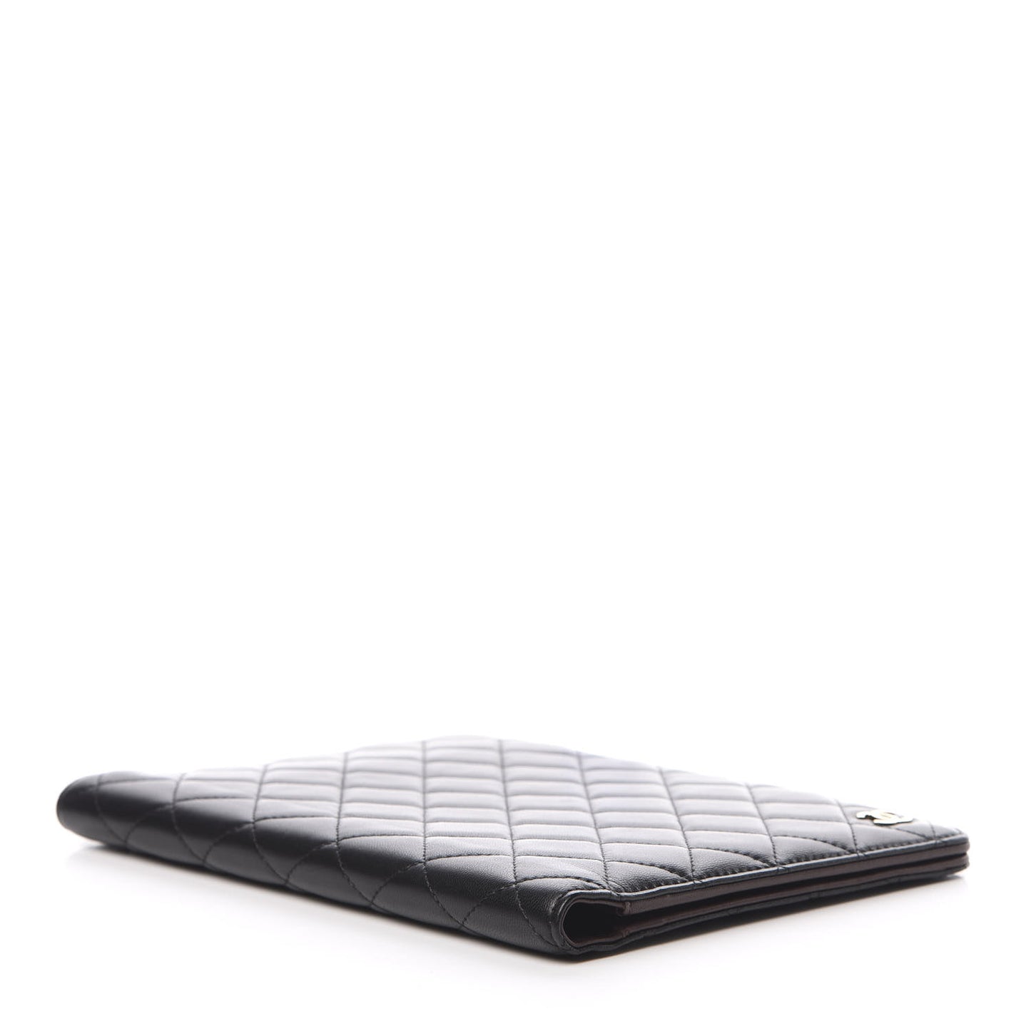 Lambskin Quilted Large Agenda Cover Black