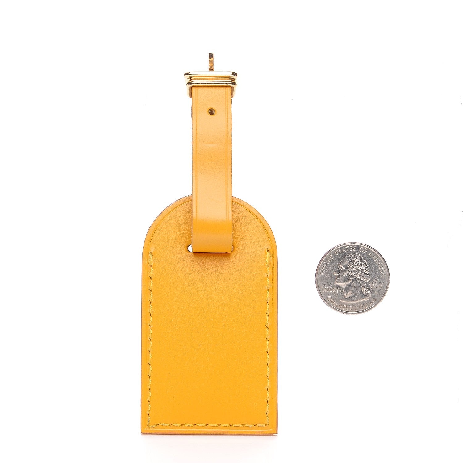 Louis Vuitton Calfskin Luggage Tag Yellow 2 of 3
