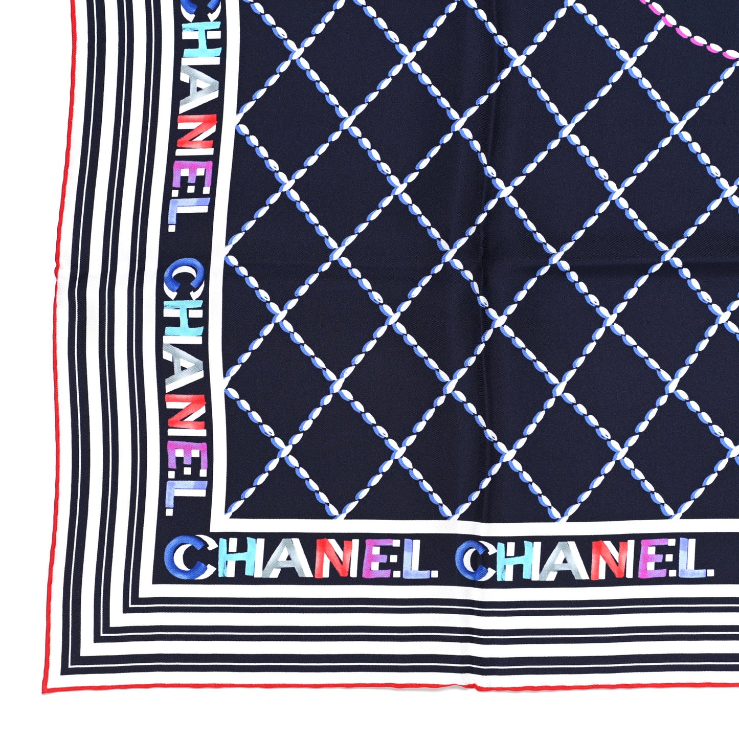 Silk CC Logo Square Scarf Multicolor