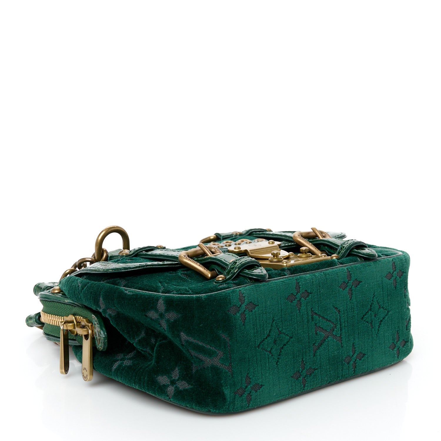 Louis Vuitton Monogram Velours Alligator Gracie MM Green 1750135
