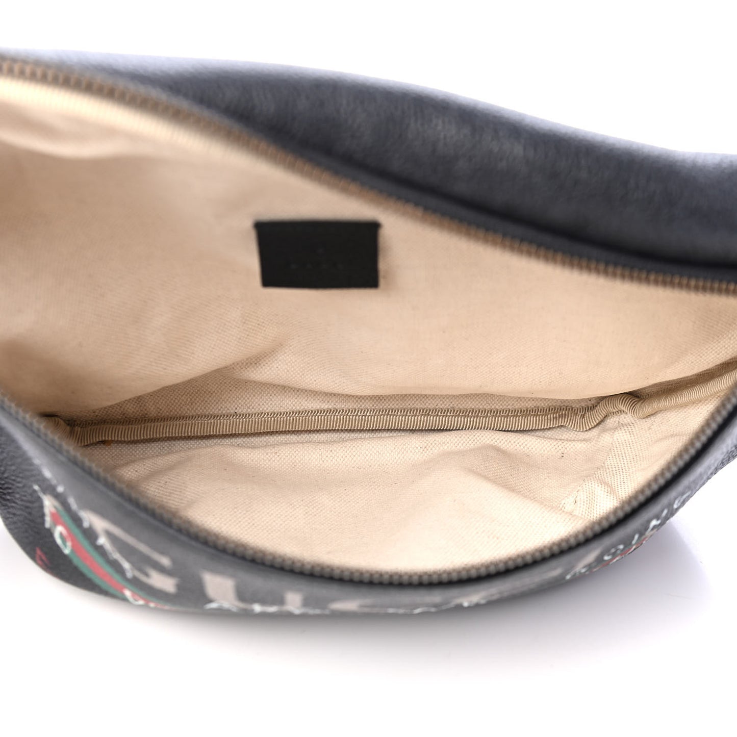 Grained Calfskin Coco Capitan Logo Belt Bag Black