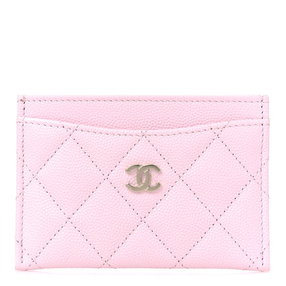 Chanel Caviar Quilted Card Holder Light Pink 1 of 9