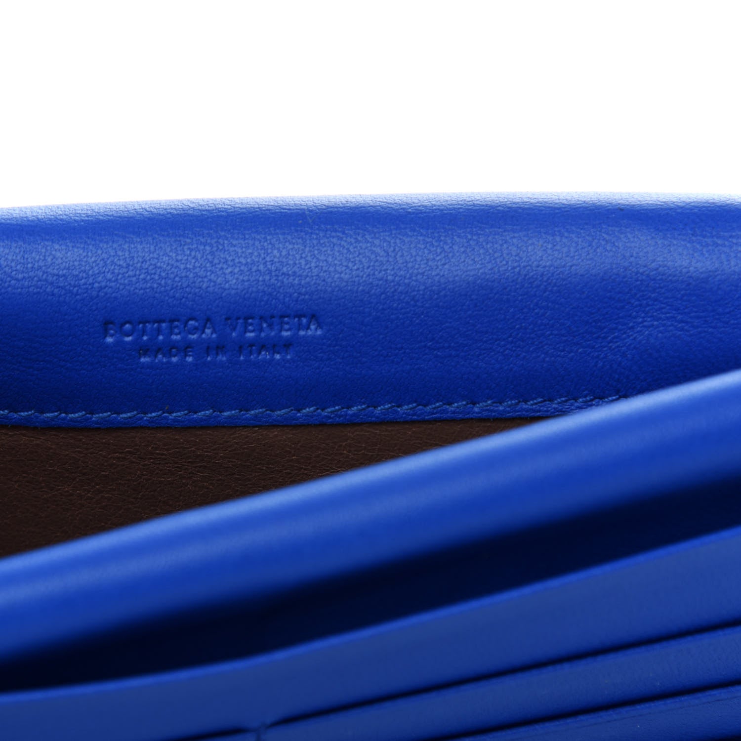 Bottega Veneta Nappa Ayers Intrecciato Clutch Wallet Blue 8 of 10