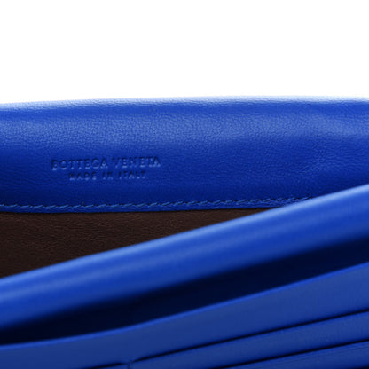 Bottega Veneta Nappa Ayers Intrecciato Clutch Wallet Blue 8 of 10