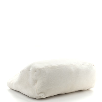 Prada Shearling Saffiano Shoulder Bag White 5 of 11