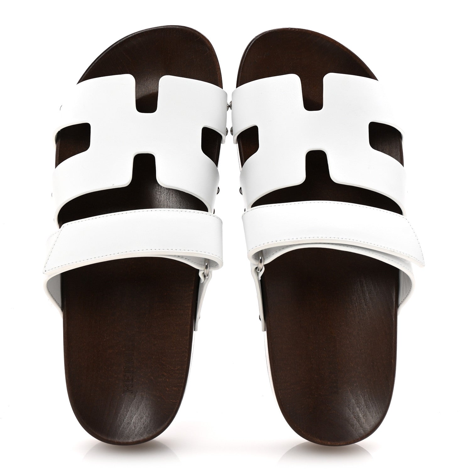 Hermes Calfskin Womens Kos Clog 39 White 2 of 10
