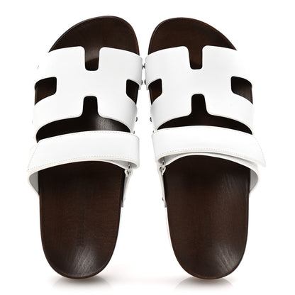 Hermes Calfskin Womens Kos Clog 39 White 2 of 10