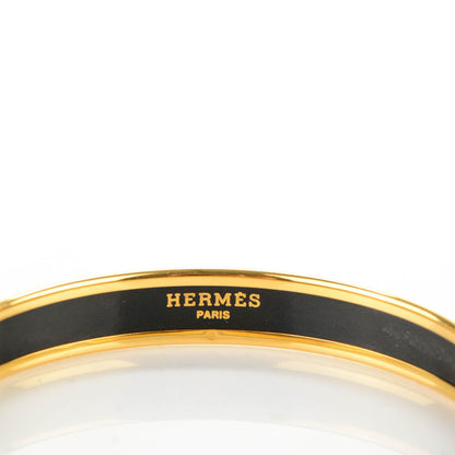Hermes Enamel Printed Narrow Caleche Bracelet 65 Rouge Vif 3 of 5