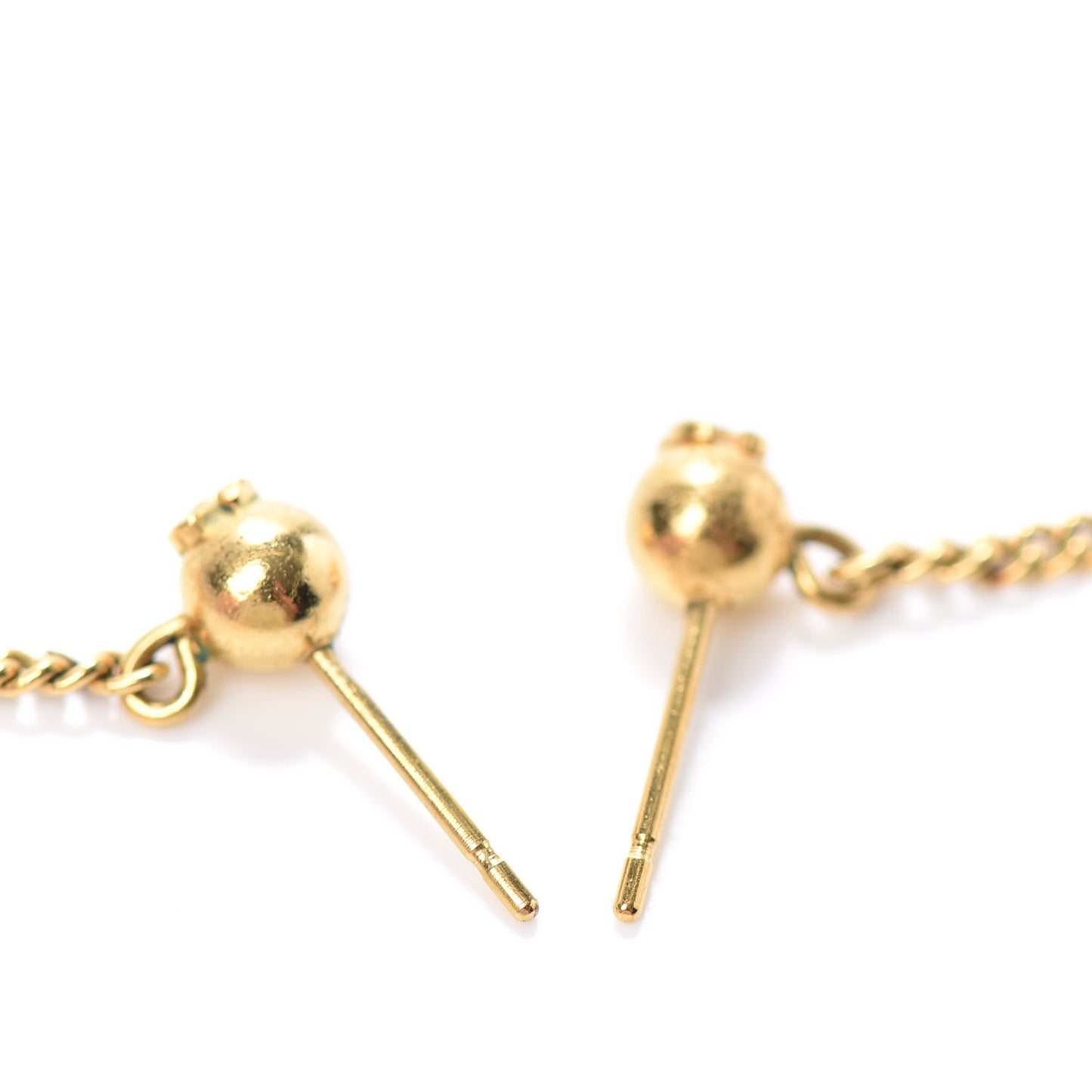 CC Drop Earrings Matte Gold