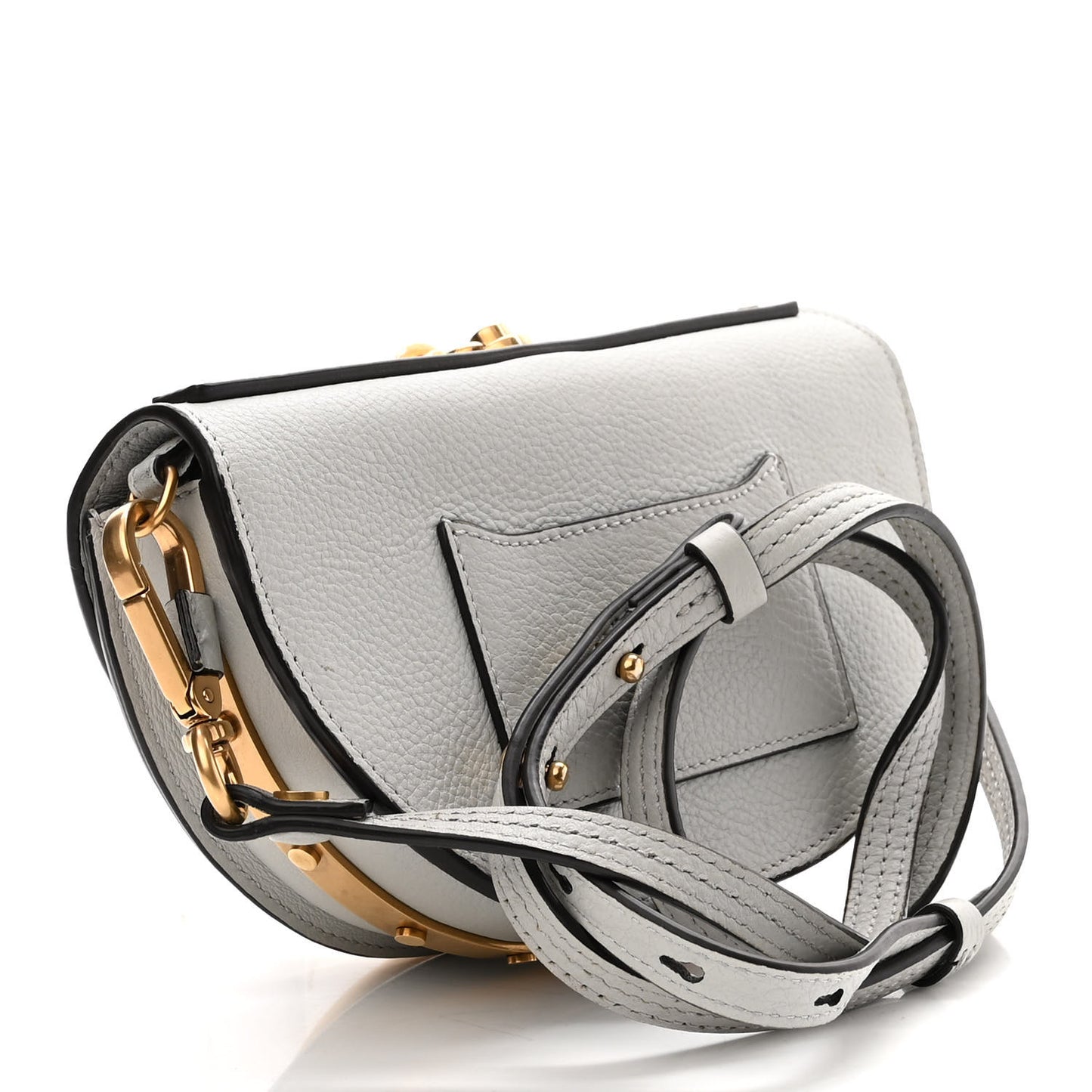 Calfskin Small Nile Bracelet Minaudiere Bag Airy Grey