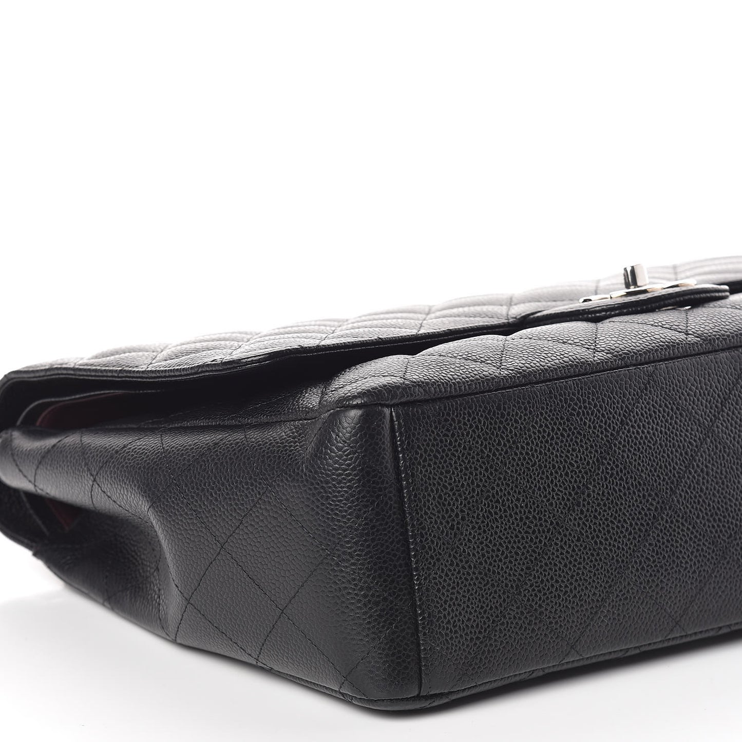 Caviar Quilted Maxi Double Flap Black
