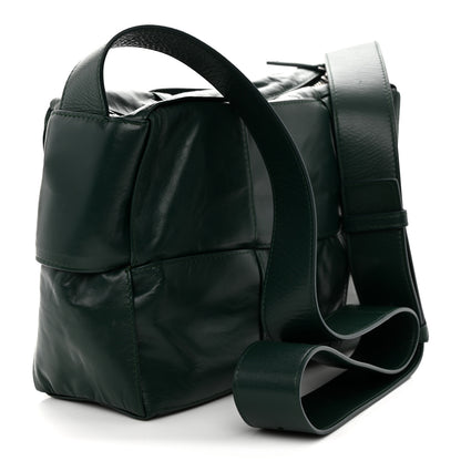 Bottega Veneta Paper Calfskin Maxi Intreccio Medium Arco Camera Bag Emerald Green 3 of 12