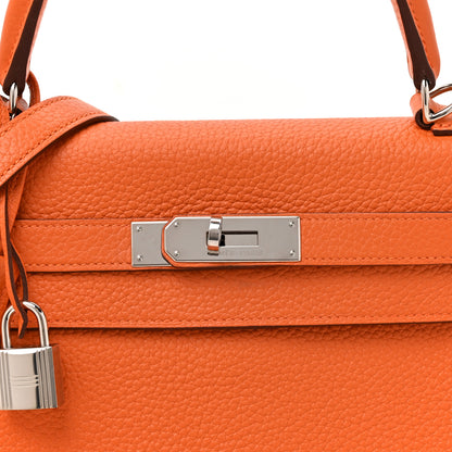 Hermes Taurillon Clemence Kelly Retourne 28 Orange 8 of 10