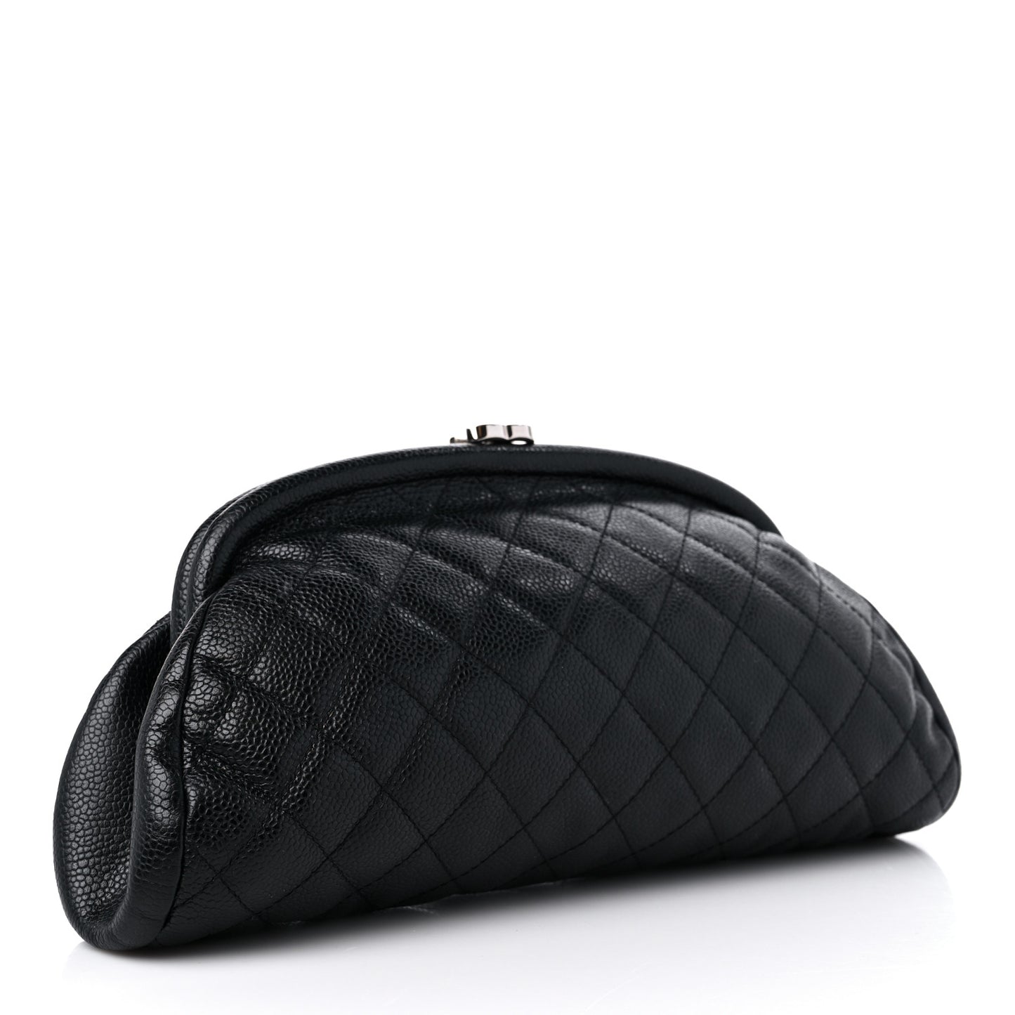 Caviar Quilted Timeless Clutch Black