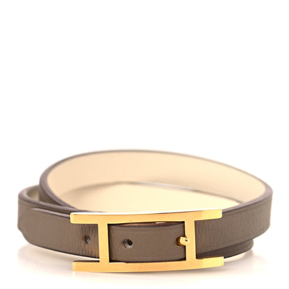 Hermes Swift Behapi Double Tour Bracelet T3 Etoupe Nata 1 of 5