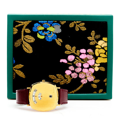 Gucci Stainless Steel Calfskin 38mm Grip Quartz Watch Burgundy 5 of 5