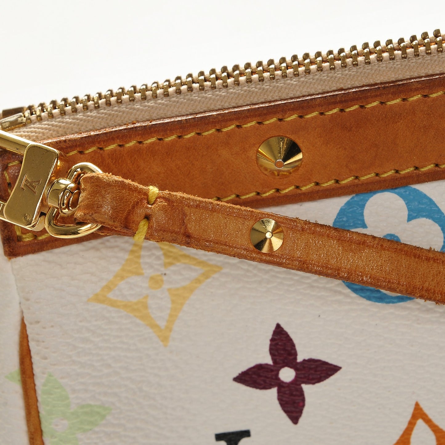 Monogram Multicolor Pochette Accessories White