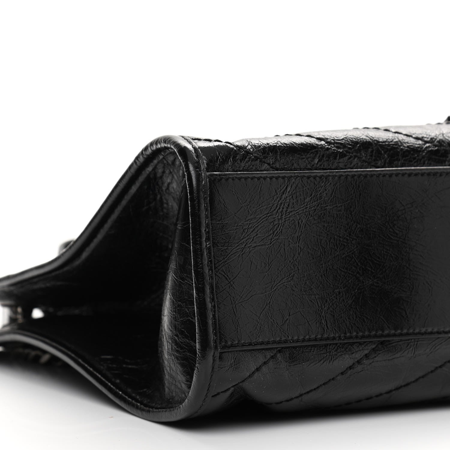 Saint Laurent Crinkled Calfskin Matelasse Monogram Medium Niki Shopper Tote Black 9 of 10