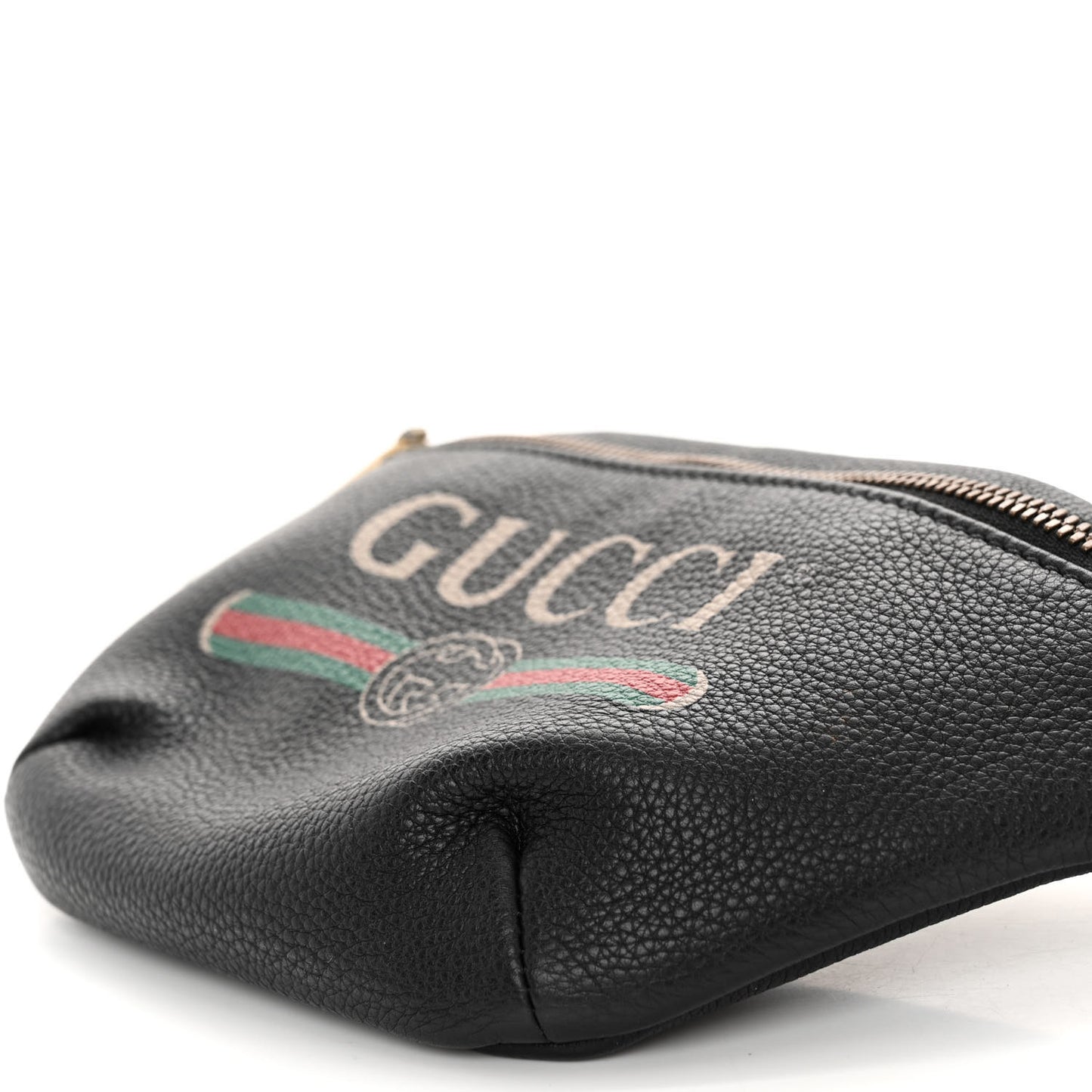 Grained Calfskin Small Logo Belt Bag Black