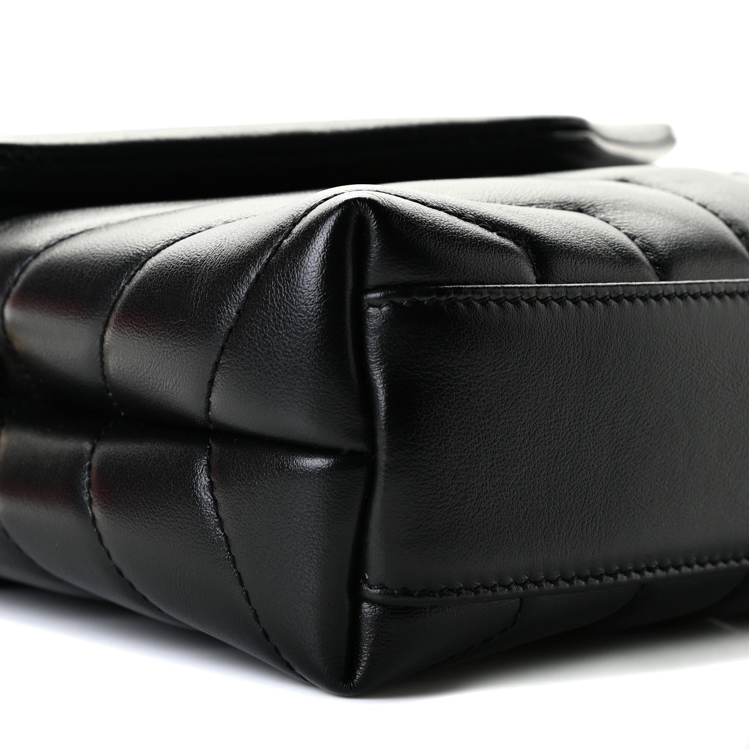 Saint Laurent Calfskin Y Quilted Monogram Toy Loulou Crossbody Bag Black 4 of 9