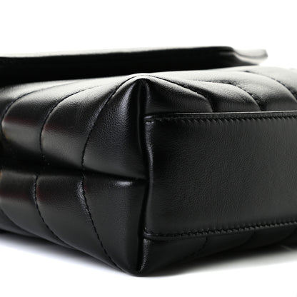 Saint Laurent Calfskin Y Quilted Monogram Toy Loulou Crossbody Bag Black 4 of 9