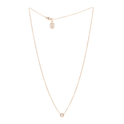 Cartier 18K Pink Gold Diamond LM D'Amour Pendant Necklace 3 of 5
