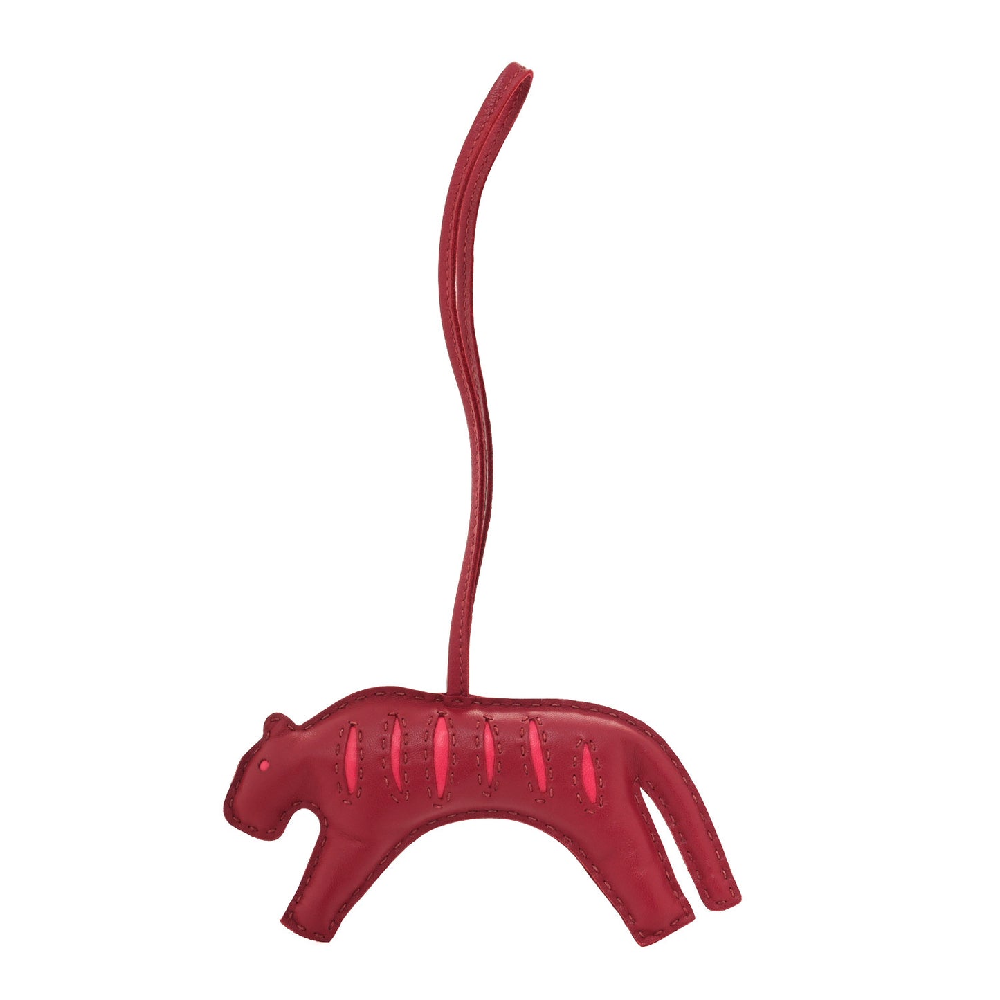 Milo Lambskin Rooroo Bag Charm Rouge H Rose Ete
