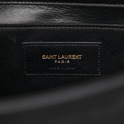 Saint Laurent Suede Medium Classic Monogram Kate Satchel Black 6 of 10