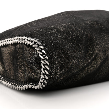 Stella McCartney Metallic Shaggy Deer Falabella Fold Over Tote Black 8 of 9