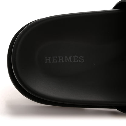 Hermes Calfskin Mens Chypre Sandals 44 Black 16 of 22