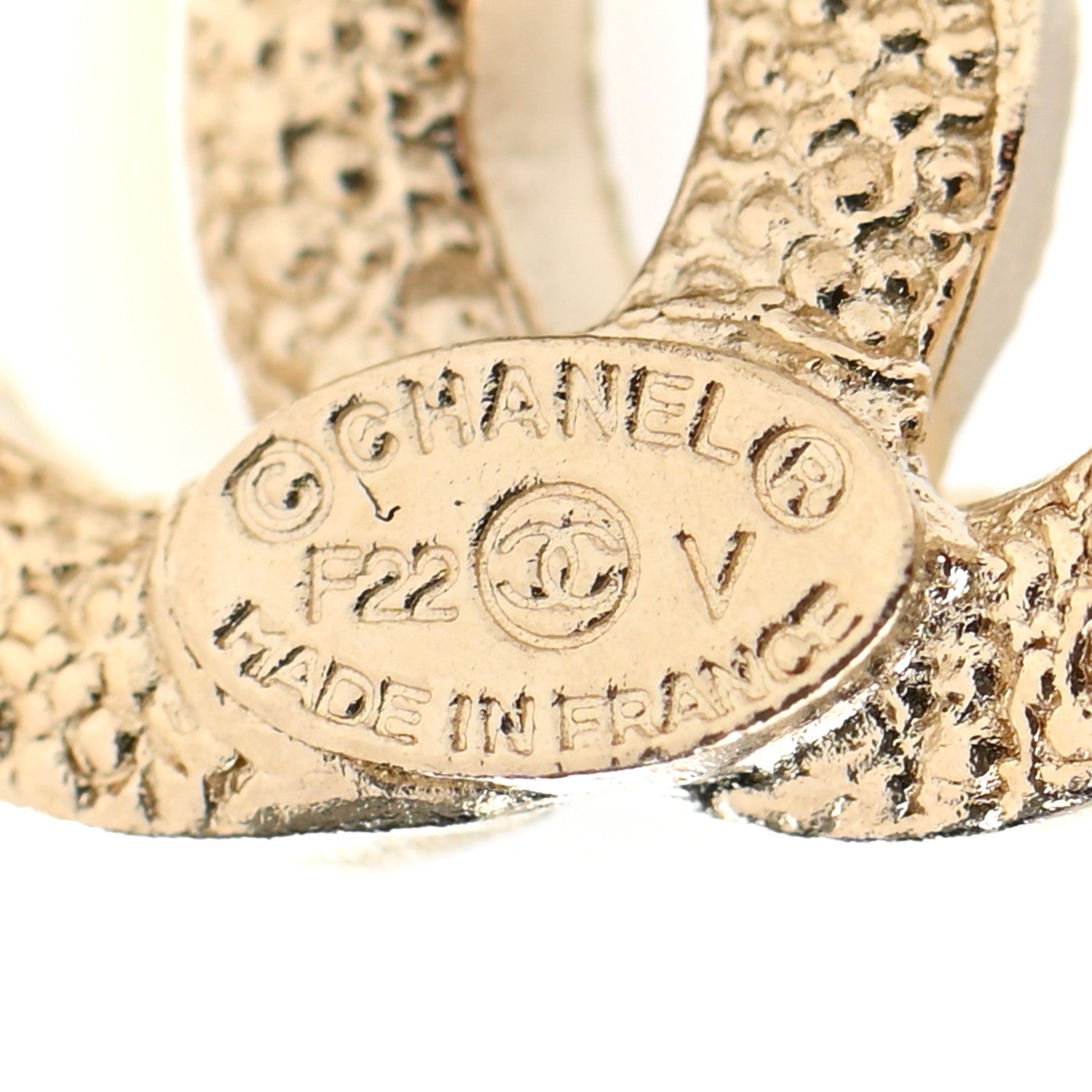 Chanel Crystal CC Earrings Gold 4 of 5