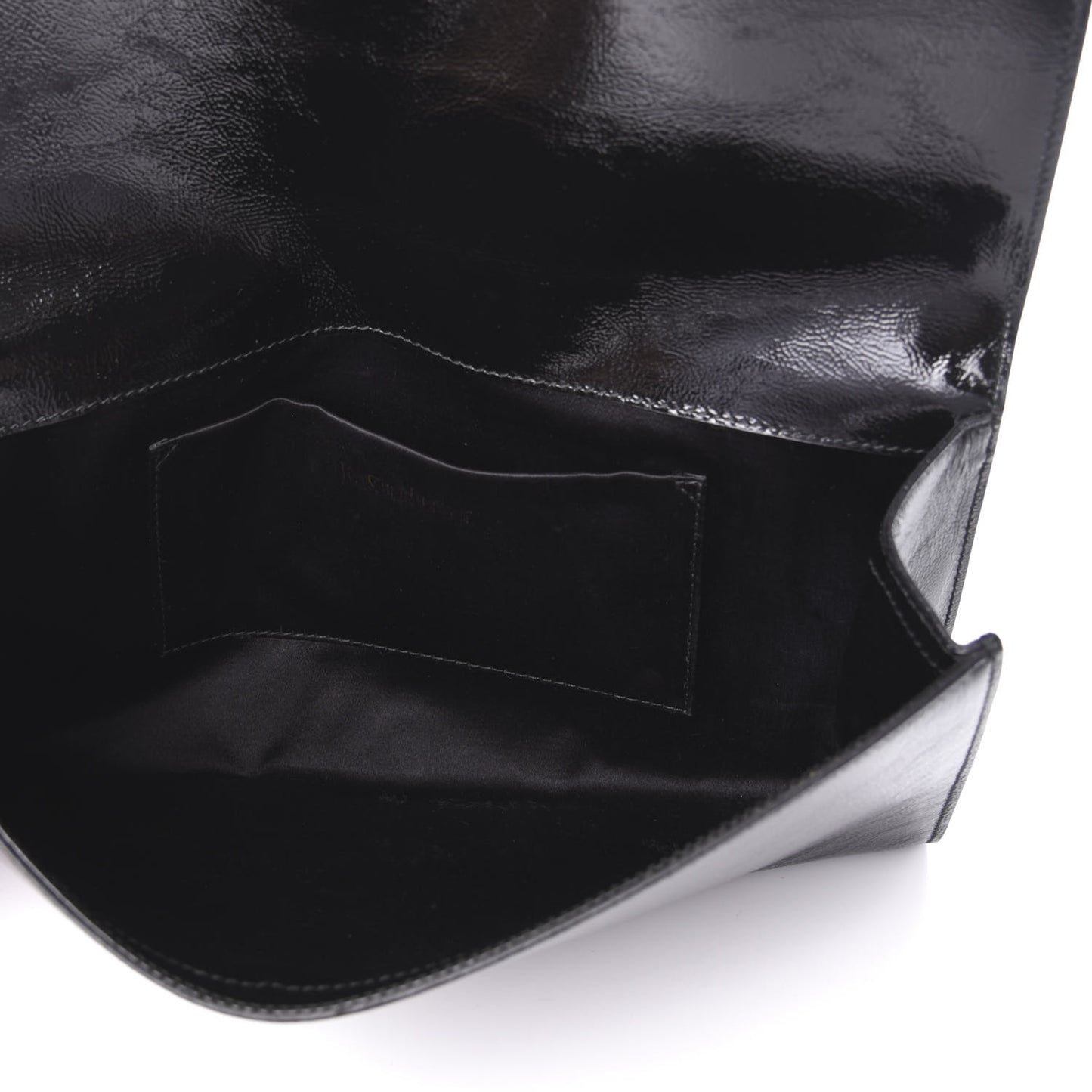 Textured Patent Monogram Large Belle De Jour Clutch Black
