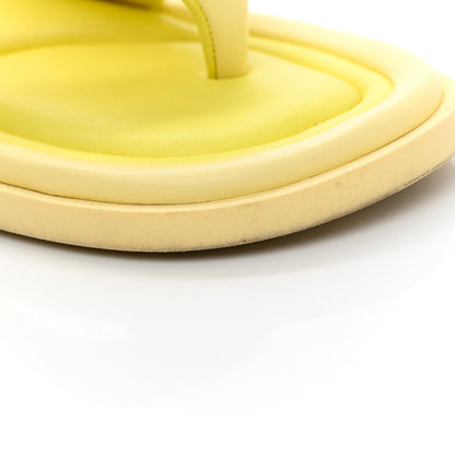 Chanel Lambskin CC Thong Sandals 40 Yellow 12 of 17