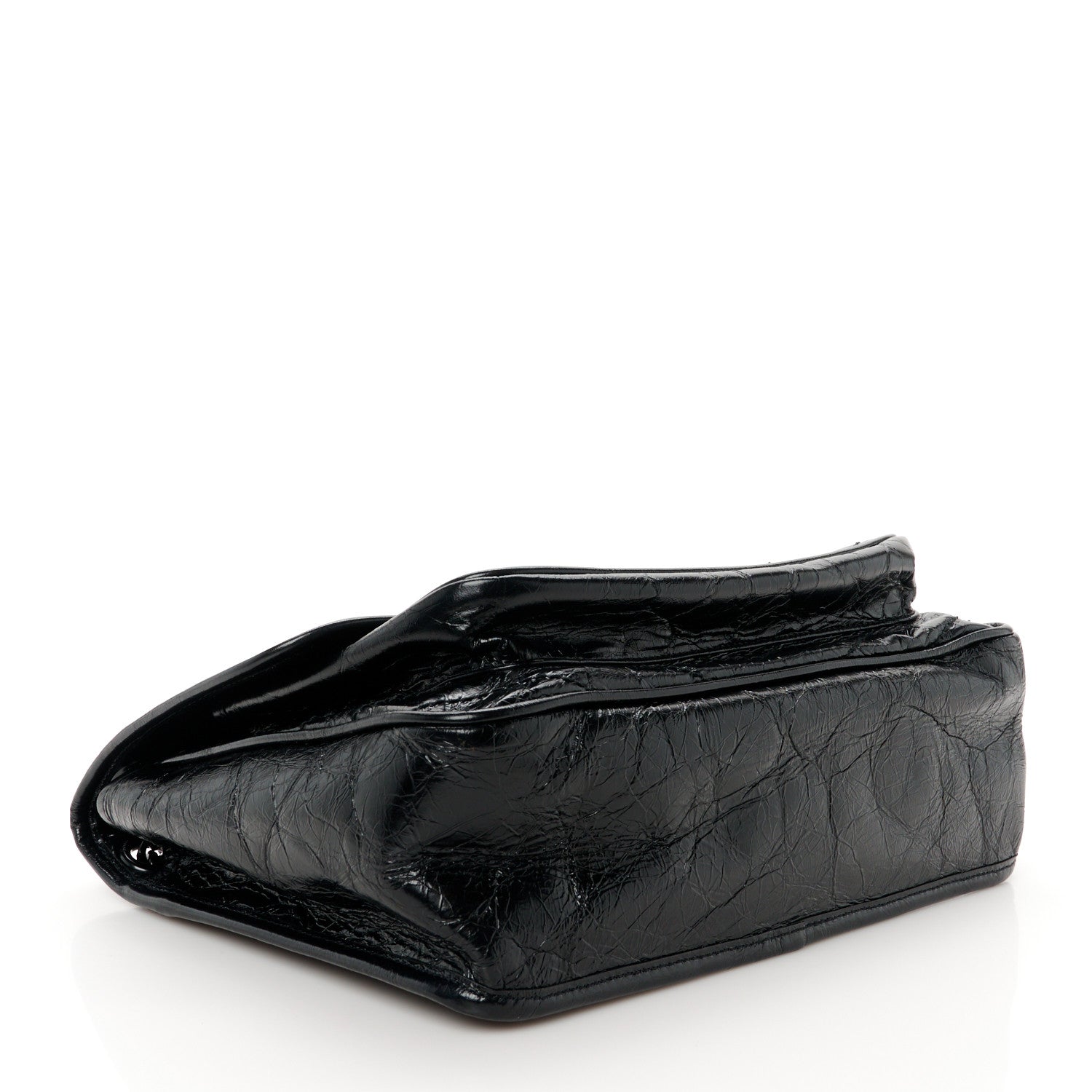 Saint Laurent Crinkled Calfskin Matelasse Monogram Medium Niki Chain Satchel Black 4 of 11