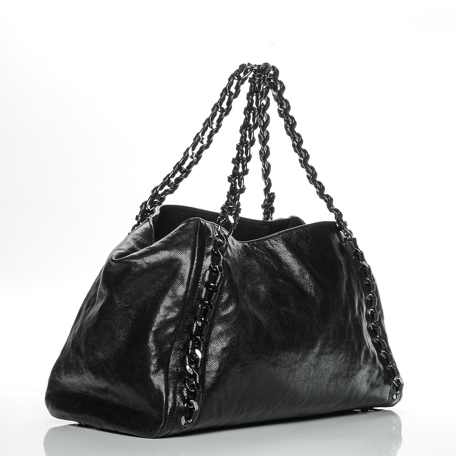 Chanel Glazed Caviar East West Modern Chain Tote Black 3 of 13