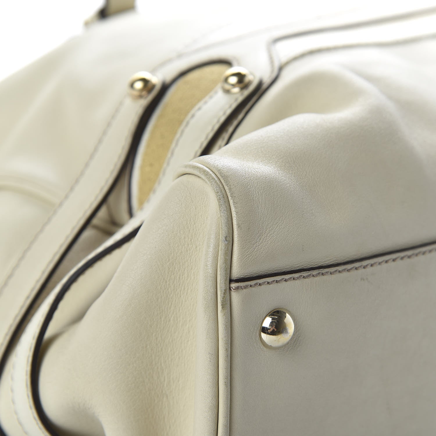 Gucci Calfskin Signature XL Bowler Ivory 16 of 16